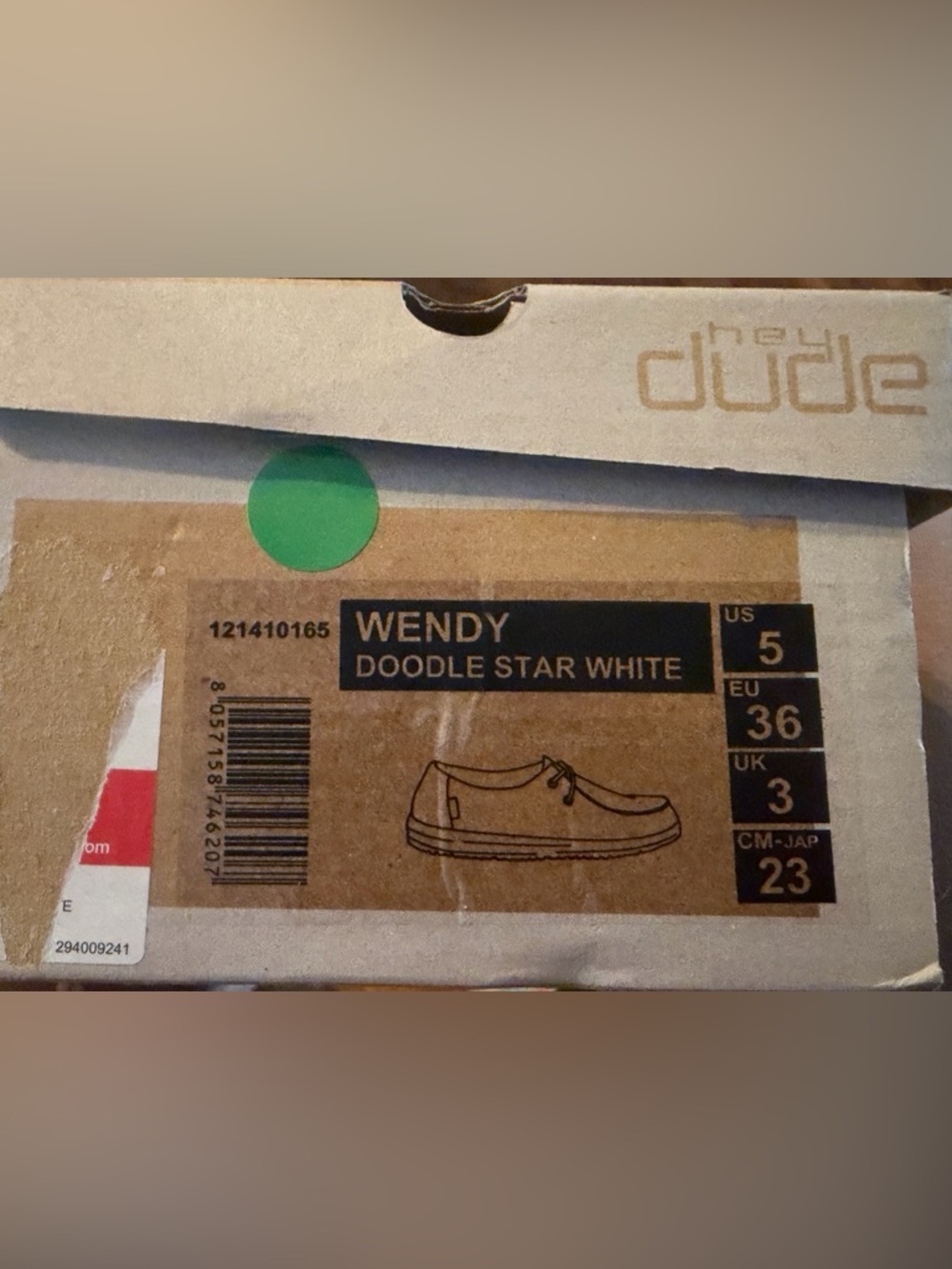 Hey Dude Wendy Doodle Star White Flats - Picture 11 of 14